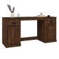 vidaXL Scrivania con Armadietto Rovere Marrone in Legno Multistrato vidaXL Scrivania con Armadietto Rovere Marrone in Legno Multistrato