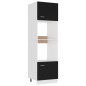 Armadio per Microonde Nero 60x57x207 cm in Truciolato Armadio per Microonde Nero 60x57x207 cm in Truciolato