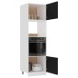 Armadio per Microonde Nero 60x57x207 cm in Truciolato Armadio per Microonde Nero 60x57x207 cm in Truciolato