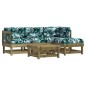 vidaXL Set Divani da Giardino 5pz con Cuscini Legno Impregnato di Pino