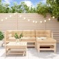 vidaXL Set Divani da Giardino 5 pz con Cuscini in Legno Massello vidaXL Set Divani da Giardino 5 pz con Cuscini in Legno Massello