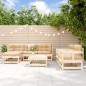 vidaXL Set Divani da Giardino 7 pz con Cuscini in Legno Massello vidaXL Set Divani da Giardino 7 pz con Cuscini in Legno Massello
