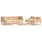 vidaXL Set Divani da Giardino 7 pz con Cuscini in Legno Massello vidaXL Set Divani da Giardino 7 pz con Cuscini in Legno Massello