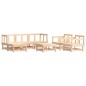 vidaXL Set Divani da Giardino 7 pz con Cuscini in Legno Massello vidaXL Set Divani da Giardino 7 pz con Cuscini in Legno Massello