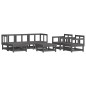vidaXL Set Divani da Giardino 7pz con Cuscini in Legno Massello Grigio