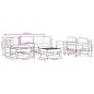 vidaXL Set Divani da Giardino 7pz con Cuscini in Legno Massello Grigio