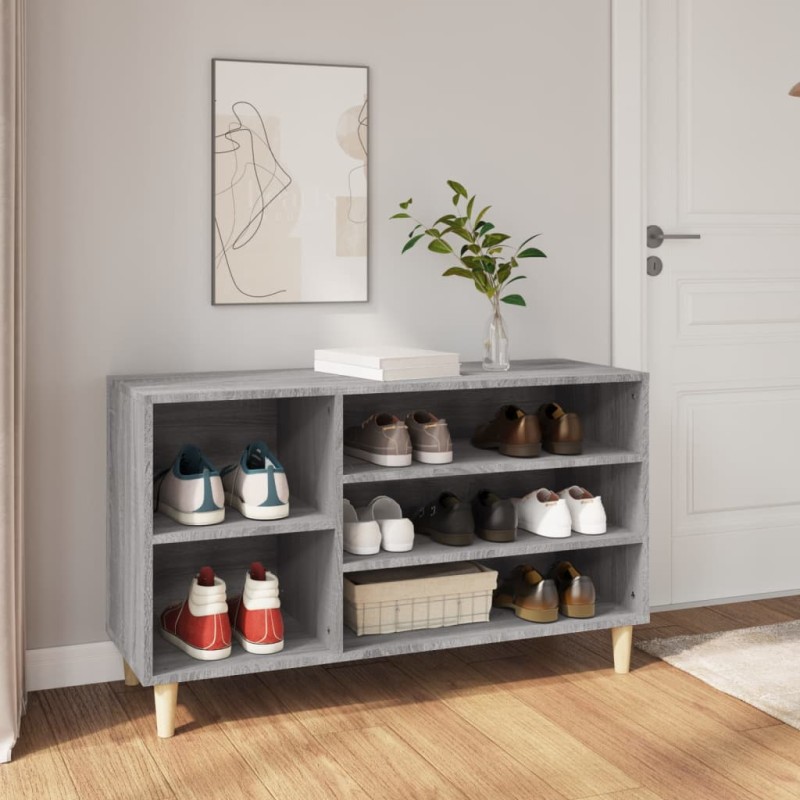 Scarpiera Grigio Sonoma 102x36x60 cm in Legno Multistrato Scarpiera Grigio Sonoma 102x36x60 cm in Legno Multistrato