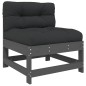 vidaXL Set Divani da Giardino 6pz con Cuscini in Legno Massello Grigio vidaXL Set Divani da Giardino 6pz con Cuscini in Legno Massello Grigio