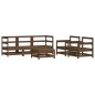 vidaXL Set Divani da Giardino 6 pz con Cuscini in Legno Massello Miele