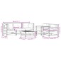 vidaXL Set Divani da Giardino 6 pz con Cuscini in Legno Massello Miele