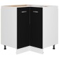 vidaXL Armadio Angolare Nero 75,5x75,5x81,5 cm in Legno Multistrato vidaXL Armadio Angolare Nero 75,5x75,5x81,5 cm in Legno Multistrato