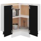 vidaXL Armadio Angolare Nero 75,5x75,5x81,5 cm in Legno Multistrato vidaXL Armadio Angolare Nero 75,5x75,5x81,5 cm in Legno Multistrato