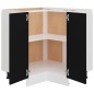 vidaXL Armadio Angolare Nero 75,5x75,5x81,5 cm in Legno Multistrato vidaXL Armadio Angolare Nero 75,5x75,5x81,5 cm in Legno Multistrato