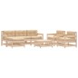 vidaXL Set Divani da Giardino 7 pz con Cuscini in Legno Massello vidaXL Set Divani da Giardino 7 pz con Cuscini in Legno Massello