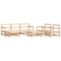 vidaXL Set Divani da Giardino 7 pz con Cuscini in Legno Massello vidaXL Set Divani da Giardino 7 pz con Cuscini in Legno Massello