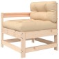 vidaXL Set Divani da Giardino 7 pz con Cuscini in Legno Massello vidaXL Set Divani da Giardino 7 pz con Cuscini in Legno Massello