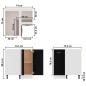 vidaXL Armadio Angolare Nero 75,5x75,5x81,5 cm in Legno Multistrato vidaXL Armadio Angolare Nero 75,5x75,5x81,5 cm in Legno Multistrato