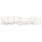vidaXL Set Divani da Giardino 7pz con Cuscini in Legno Massello Bianco vidaXL Set Divani da Giardino 7pz con Cuscini in Legno Massello Bianco