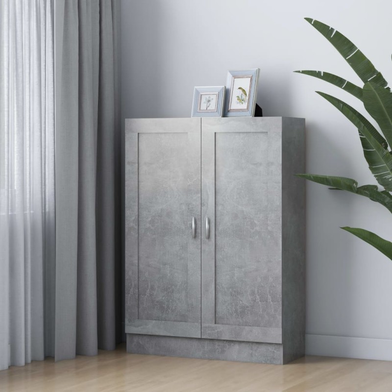 Libreria Grigio Cemento 82,5x30,5x115 cm in Truciolato Libreria Grigio Cemento 82,5x30,5x115 cm in Truciolato