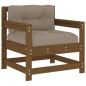vidaXL Set Divani da Giardino 7 pz con Cuscini in Legno Massello Miele vidaXL Set Divani da Giardino 7 pz con Cuscini in Legno Massello Miele