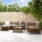 vidaXL Set Divani da Giardino 7 pz con Cuscini in Legno Massello ambra vidaXL Set Divani da Giardino 7 pz con Cuscini in Legno Massello ambra