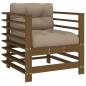 vidaXL Set Divani da Giardino 7 pz con Cuscini in Legno Massello ambra vidaXL Set Divani da Giardino 7 pz con Cuscini in Legno Massello ambra