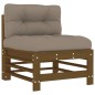 vidaXL Set Divani da Giardino 7 pz con Cuscini in Legno Massello ambra vidaXL Set Divani da Giardino 7 pz con Cuscini in Legno Massello ambra