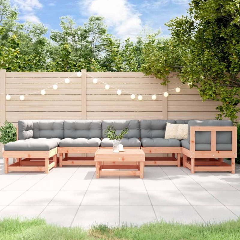 vidaXL Set Divani Giardino 8 pz con Cuscini Legno Massello di Douglas vidaXL Set Divani Giardino 8 pz con Cuscini Legno Massello di Douglas
