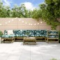 vidaXL Set Divani da Giardino 8pz con Cuscini Legno Impregnato di Pino vidaXL Set Divani da Giardino 8pz con Cuscini Legno Impregnato di Pino