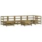 vidaXL Set Divani da Giardino 8pz con Cuscini Legno Impregnato di Pino vidaXL Set Divani da Giardino 8pz con Cuscini Legno Impregnato di Pino