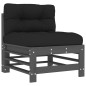 vidaXL Set Divani da Giardino 8pz con Cuscini in Legno Massello Grigio vidaXL Set Divani da Giardino 8pz con Cuscini in Legno Massello Grigio