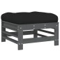 vidaXL Set Divani da Giardino 8pz con Cuscini in Legno Massello Grigio vidaXL Set Divani da Giardino 8pz con Cuscini in Legno Massello Grigio