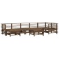 vidaXL Set Divani da Giardino 8 pz con Cuscini in Legno Massello Miele vidaXL Set Divani da Giardino 8 pz con Cuscini in Legno Massello Miele