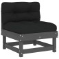vidaXL Set Divani da Giardino 8pz con Cuscini in Legno Massello Grigio vidaXL Set Divani da Giardino 8pz con Cuscini in Legno Massello Grigio