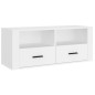 Mobile Porta TV Bianco 100x35x40 cm in Legno Multistrato Mobile Porta TV Bianco 100x35x40 cm in Legno Multistrato