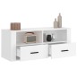 Mobile Porta TV Bianco 100x35x40 cm in Legno Multistrato Mobile Porta TV Bianco 100x35x40 cm in Legno Multistrato