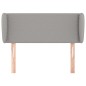 Testiera ad Orecchio Grigio Chiaro 83x23x78/88 cm in Tessuto Testiera ad Orecchio Grigio Chiaro 83x23x78/88 cm in Tessuto