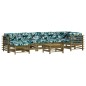 vidaXL Set Divani da Giardino 8pz con Cuscini Legno Impregnato di Pino vidaXL Set Divani da Giardino 8pz con Cuscini Legno Impregnato di Pino