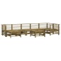vidaXL Set Divani da Giardino 8pz con Cuscini Legno Impregnato di Pino vidaXL Set Divani da Giardino 8pz con Cuscini Legno Impregnato di Pino
