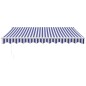vidaXL Tenda Sole Retrattile Blu e Bianca 3x2,5 m Tessuto e Alluminio vidaXL Tenda Sole Retrattile Blu e Bianca 3x2,5 m Tessuto e Alluminio