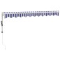 vidaXL Tenda Sole Retrattile Blu e Bianca 3x2,5 m Tessuto e Alluminio vidaXL Tenda Sole Retrattile Blu e Bianca 3x2,5 m Tessuto e Alluminio