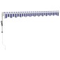 vidaXL Tenda Sole Retrattile Blu e Bianca 3,5x2,5m Tessuto e Alluminio vidaXL Tenda Sole Retrattile Blu e Bianca 3,5x2,5m Tessuto e Alluminio