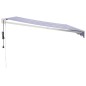 vidaXL Tenda da Sole Retrattile Blu e Bianca 4x3 m Tessuto e Alluminio vidaXL Tenda da Sole Retrattile Blu e Bianca 4x3 m Tessuto e Alluminio
