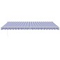 vidaXL Tenda da Sole Retrattile Blu e Bianca 5x3 m Tessuto e Alluminio