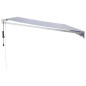 vidaXL Tenda da Sole Retrattile Blu e Bianca 5x3 m Tessuto e Alluminio