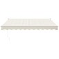 vidaXL Tenda da Sole Retrattile Crema 3x2,5 m in Tessuto e Alluminio vidaXL Tenda da Sole Retrattile Crema 3x2,5 m in Tessuto e Alluminio