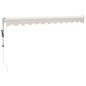 vidaXL Tenda da Sole Retrattile Crema 3x2,5 m in Tessuto e Alluminio vidaXL Tenda da Sole Retrattile Crema 3x2,5 m in Tessuto e Alluminio