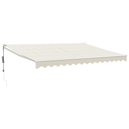 vidaXL Tenda da Sole Retrattile Crema 4x3 m in Tessuto e Alluminio