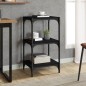 Mobile Porta Libri Nero 40x33x70,5cm Legno Multistrato Acciaio Mobile Porta Libri Nero 40x33x70,5cm Legno Multistrato Acciaio