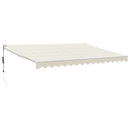 vidaXL Tenda da Sole Retrattile Crema 4,5x3 m in Tessuto e Alluminio